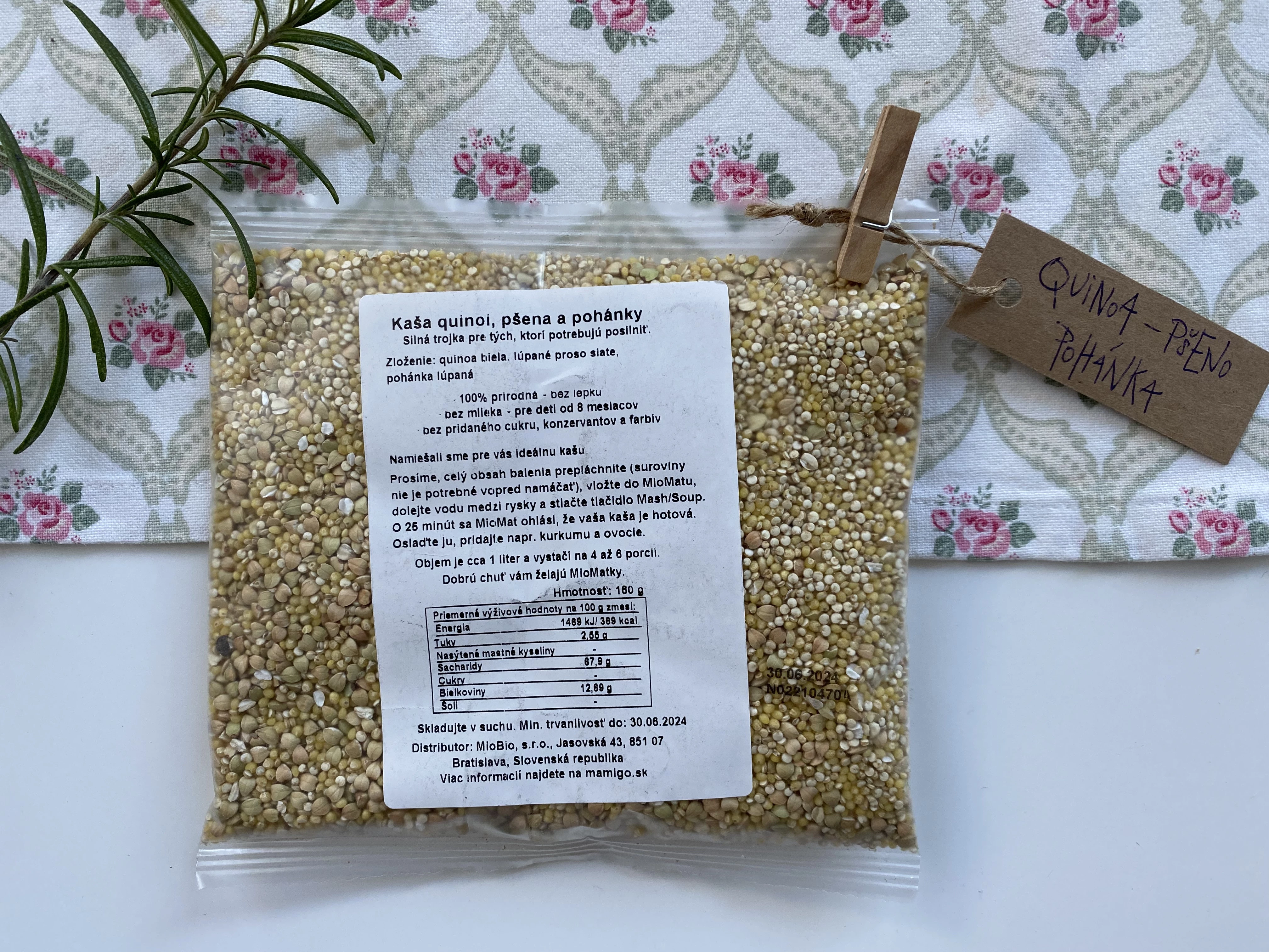 Namiešaná kaša: Quinoa, pšeno, pohánka