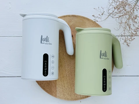 Luli Chef Mini biely a Luli Chef Mini mentolový + Fitshaker a DARČEK: kniha Zdraví papkáči