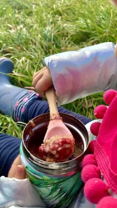 Pšenovo-ovsená kaša s bielym makom a slivkami
