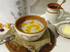 Ryžovo-ovsená kaša s makom a mandarínkou