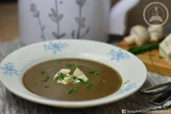 Šampiňónový krém s nivou a sušenými hubami od Recepty Mojej Zdravej Kuchyne