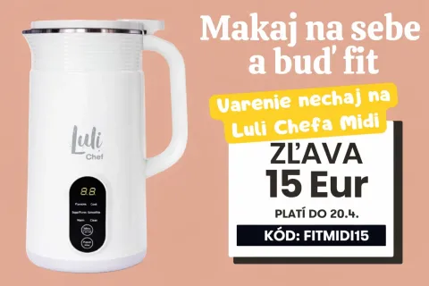 ZĽAVA 15 EUR na Luli Chef Midi - biely. Darček: Fitshaker