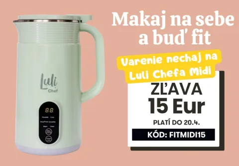 ZĽAVA 15 EUR na Luli Chef Midi - mentolový. Darček: Fitshaker