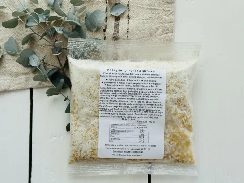 Namiešaná kaša: Pšeno, kokos, slzovka