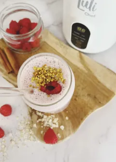 Malinovo-jahodové ovsené smoothie