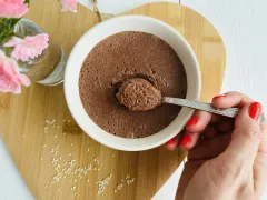 Quinoa-pšenová kaša s kakaom